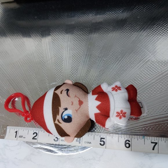 Plushee Pals Mini Clips Girl Blue Eyed Super Cute Festive Holiday Cuties - Picture 4 of 4